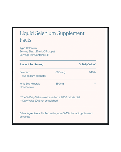 Liquid Selenium Trace Mineral Drops