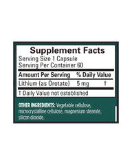 Lithium Orotate for Brain & Mood Support
