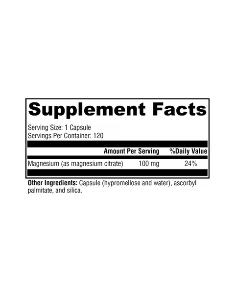 Magnesium Citrate 100mg Muscle &amp; Digestive Support