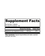 Magnesium Citrate 100mg Muscle &amp; Digestive Support