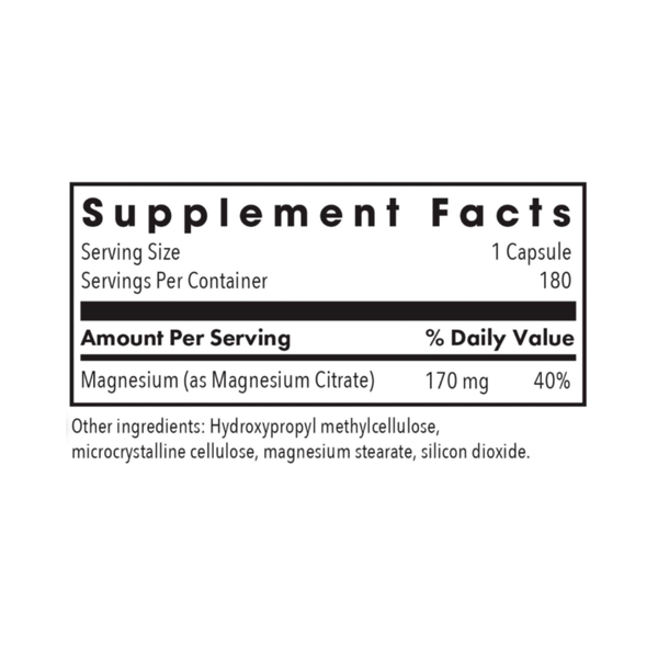 Magnesium Citrate 170 mg – Supports Muscle, Nerve & Bone Health