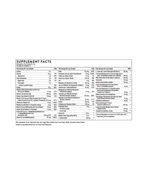 „MediClear-SGS“ detoksikuojanti baltymų milteliai – augaliniai baltymai, multivitaminai ir kepenų palaikymo formulė