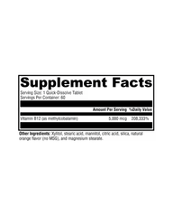 Methylcobalamin B12 5000mcg Methylation Support