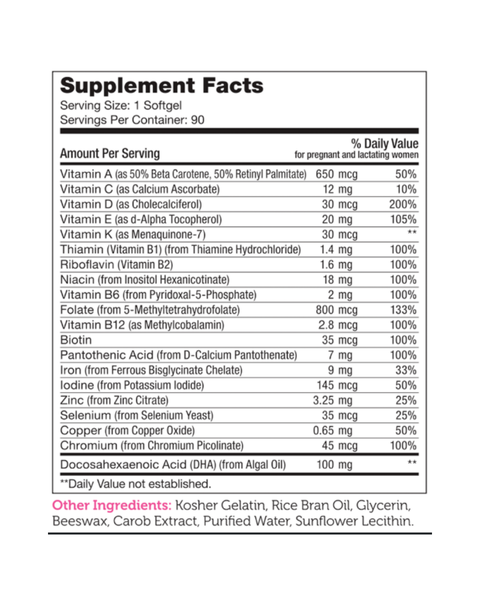 Mighty Mini Prenatal + DHA – Pint-Sized Daily Softgel