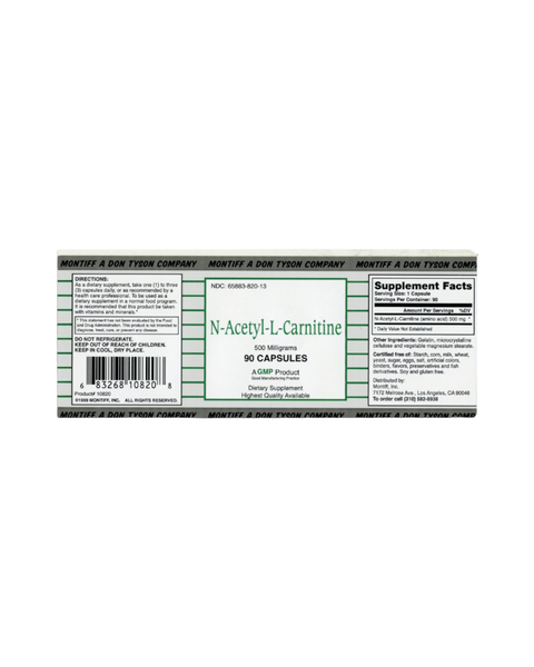 N-Acetyl-L-Carnitine 500 mg Daily Support