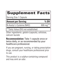 CellShield NAC 600 — Glutathione Support Capsules