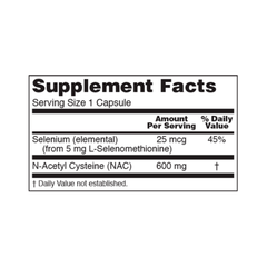NAC 600 mg with Selenium & Molybdenum – Cellular & Antioxidant Support