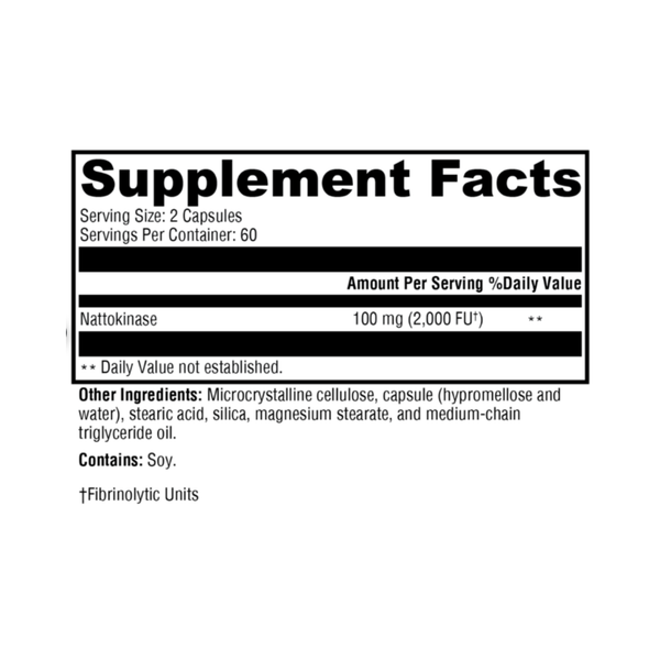 Nattokinase 2,000 FU – Fermented Enzyme for Healthy Blood Flow & Cardiovascular Support