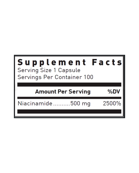 Niacinamide 500mg Vitamin B3 Capsules