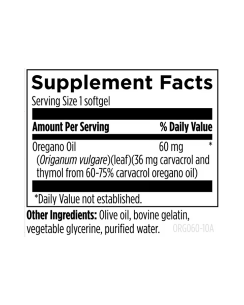 Oil of Oregano 60 mg | Digestive & Immune Support