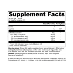 Omega MonoPure® 1300 EC – MaxSimil® Monoglyceride Fish Oil for Heart, Brain & Metabolic Health