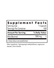 Ox Bile 500mg Digestive Support Capsules