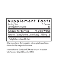 Pancreas Glandular Digestive Support Capsules