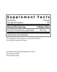 Pancreas Glandular Digestive Support Capsules