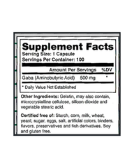 Pure GABA 500 mg Amino Acid Capsules