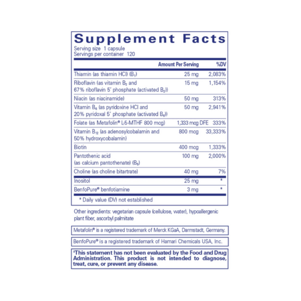 PureGenomics® B-Complex – Activated B Vitamin Formula