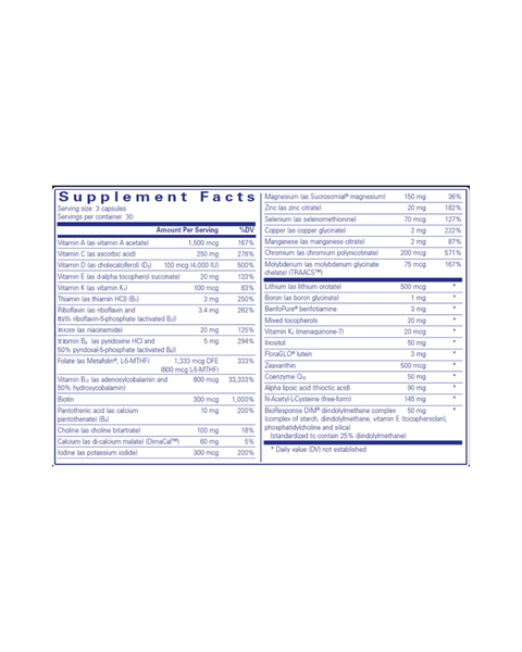 PureGenomics® Ultra Multivitamin – Advanced Methylation, Cognitive & Cellular Support