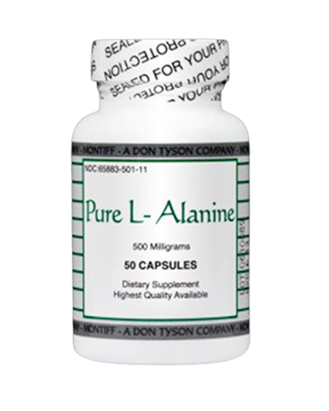 Pure L-Alanine 500 mg Amino Acid Capsules