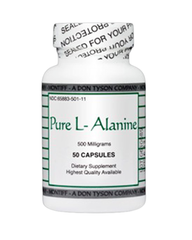 Pure L-Alanine 500 mg Amino Acid Capsules