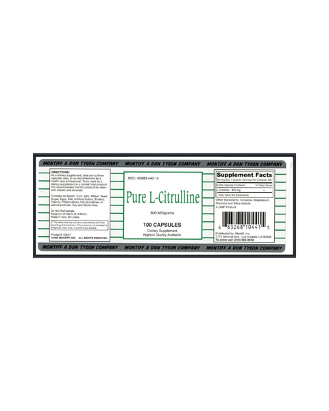 Pure L-Citrulline 600 mg Amino Acid Capsules