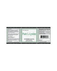 Pure L-Lysine HCL 2g Amino Acid Powder