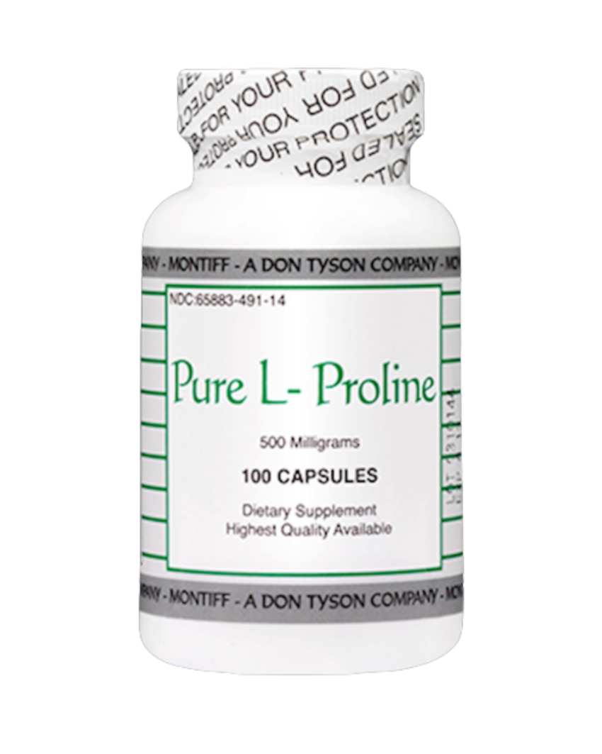Pure L-Proline 500 mg Amino Acid Capsules