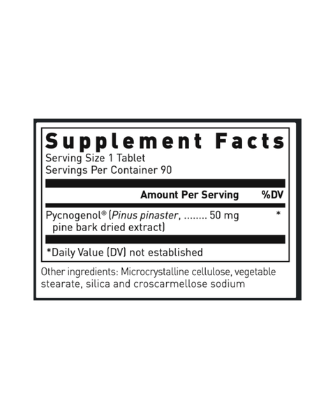 Pycnogenol 50mg Vascular & Antioxidant Support