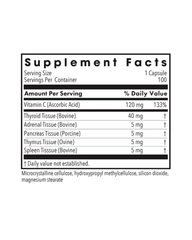 TG 100 Thyroid Glandular Multi Tissue Support