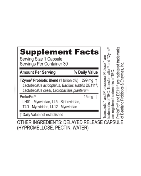 Transbiotic™ Prebiotic & Probiotic Gut Support