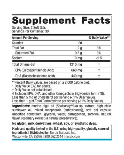 Ultimate Omega Plant-Based – Vegan Omega-3 for Heart, Brain & Immune Support