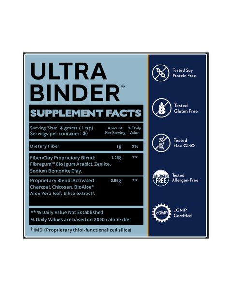 Ultra Binder® – Natural Detox Support with Charcoal, Zeolite, Chitosan & IMD