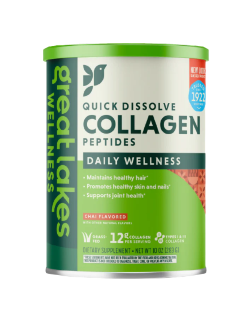 Chai Flavored Collagen Peptides Powder – Grass-Fed, Hydrolyzed Collagen for Hair, Skin, Nails & Joint Support | Non-GMO