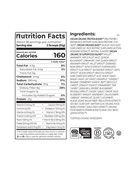 Vanilla Plant Protein & Superfoods Powder