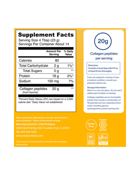 Vanilla Collagen Peptides Protein Powder