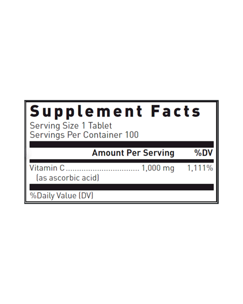 Vitamin C 1000 mg Tablets – Antioxidant, Immune & Collagen Support