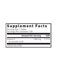 Vitamin C 1000 mg Tablets – Antioxidant, Immune & Collagen Support