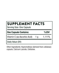 Vitamin C 1,000 mg Capsules for Immune, Skin, and Antioxidant Support