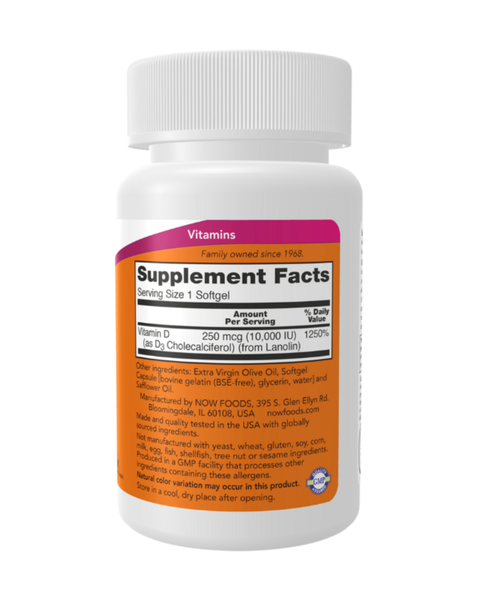 Vitamin D-3 10,000 IU – Bone, Immune & Overall Health Support