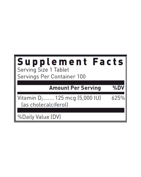 Vitamin D3 5000 IU Tablets – High-Potency Immune, Bone & Wellness Support