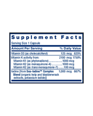 Vitamin D3 K2 Iodine Bone & Thyroid Support
