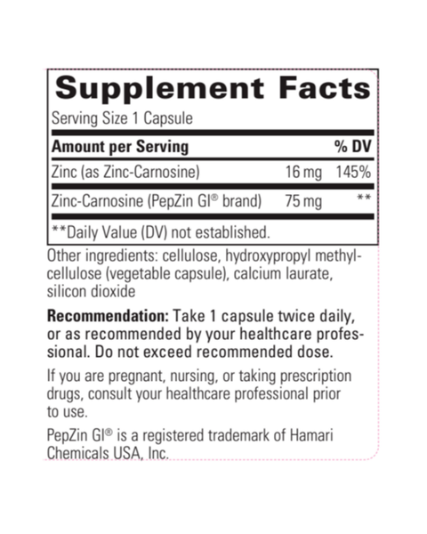 GastroShield Zinc-Carnosine with PepZinGI® | Gut Support