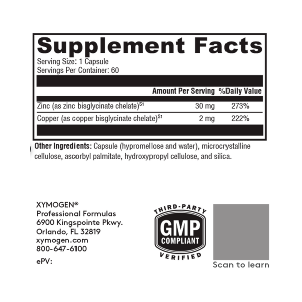 Zinc + Copper – Albion® Bisglycinate Chelates for Immune, Reproductive & Cellular Health