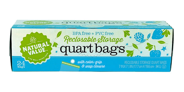NV RECLOSABLE QT BAGS ( 12 X 24 CT   )