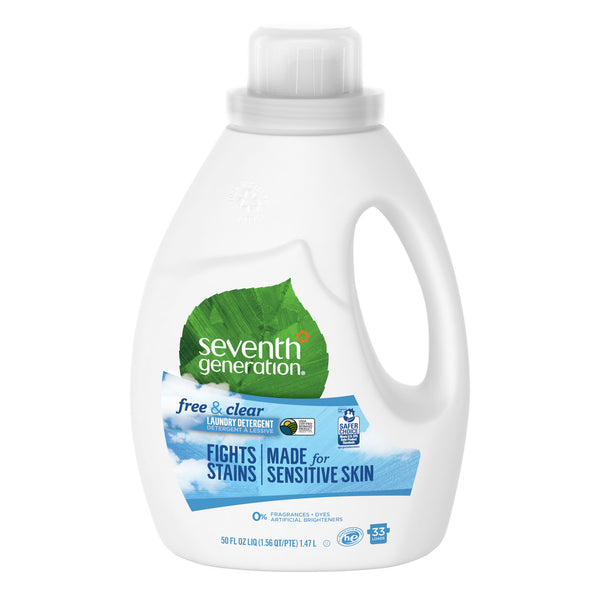Seventh Generation Free & Clear 2x Liquid Laundry Detergent (6x50 Oz)