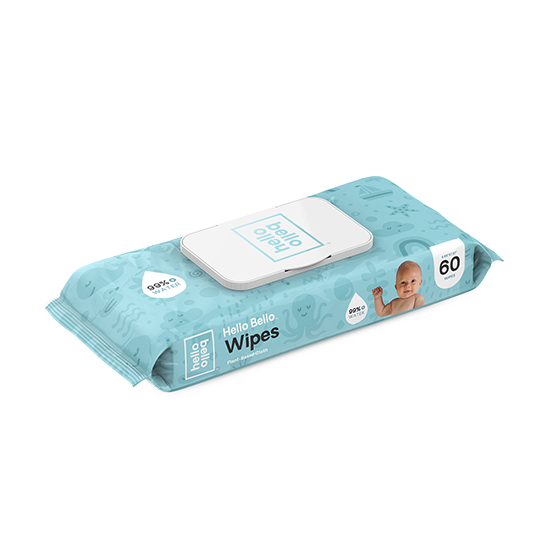 HELLO BABY WIPES 1 PACK ( 1 X 60 CT   )