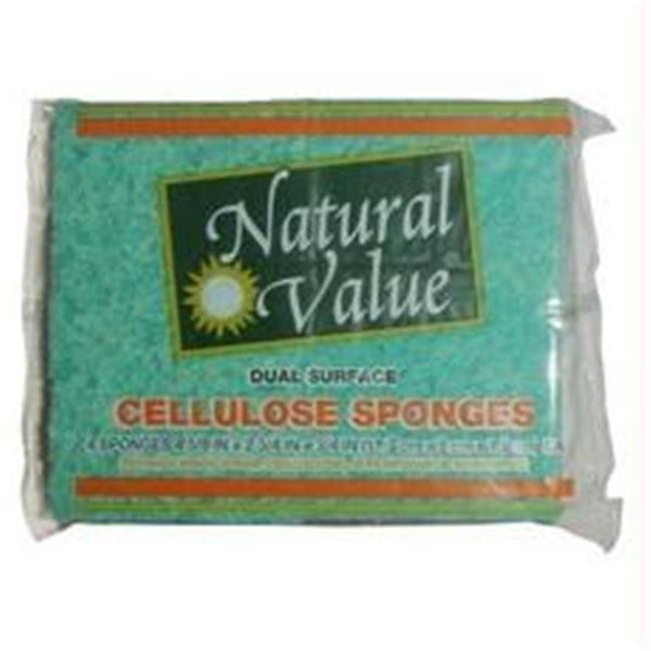 Natural Value Dual Surface Cellulose Sponge (24x4 CT)