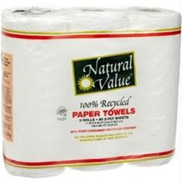 Natural Value 100% Recycled Paper Towels By The Roll (30x80CNT )