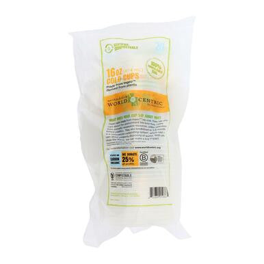 World Centric Clear Cups, Cold, 16 Oz (12x20 CT)