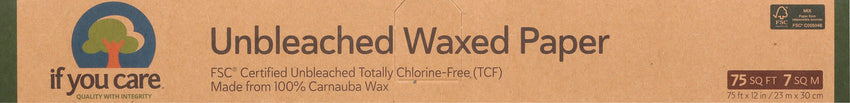 If You Care Wax Paper Unbleached (1x75 SQ FT)
