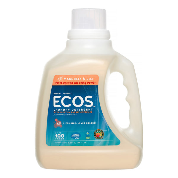Earth Friendly Ecos Magnolia & Lilies Ultra Liquid Detergent (4x100 Oz)